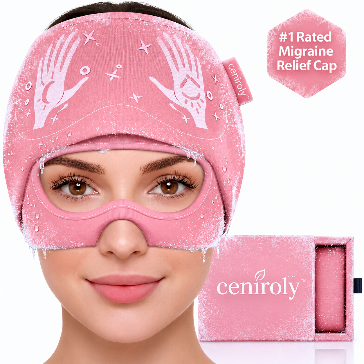 ceniroly Migraine Cap in Coral Pink